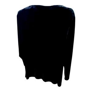 Bechamel Black Floral Velour Pullover Long Sleeve Top Size Large